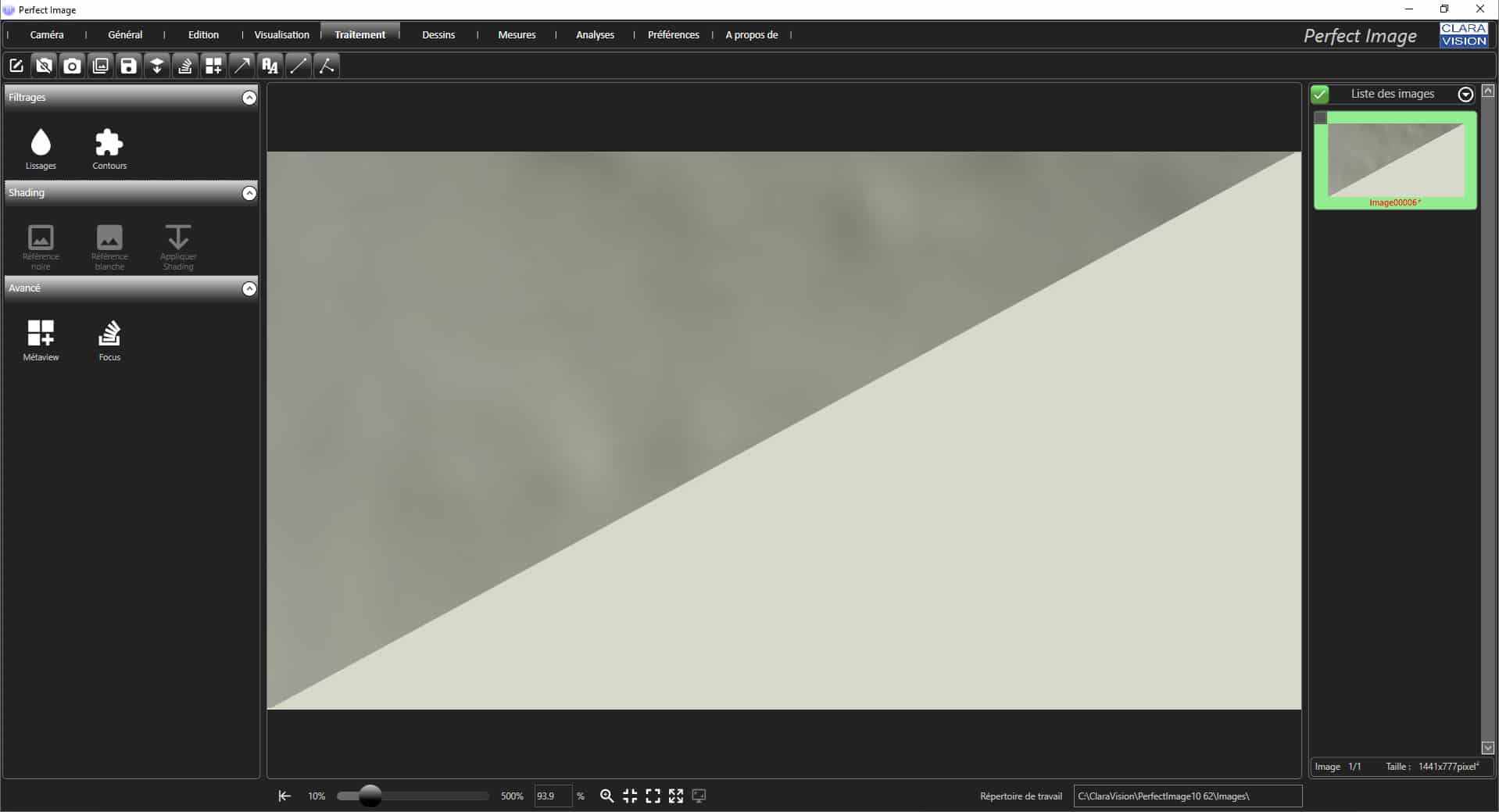 Correction de shading avec Perfect Image